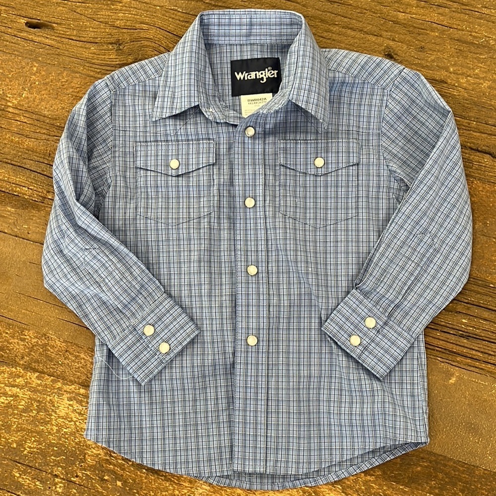 Wrangler Plaid Pearl Snap-Down Shirt